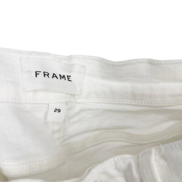 Frame Denim Le High Flare Jean in Blanc White Women's Size 29 - Picture 8 of 11